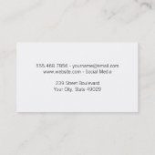 Headphones | Musical Note | Play Button Visitekaartje (Achterkant)