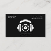 Headphones & Vinyl - DJ Music Visitekaartje (Voorkant)