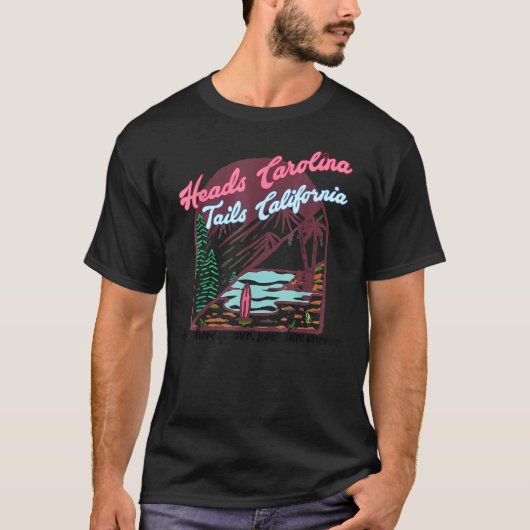 Heads Carolina Tail California Western Summer Beac T-shirt (Voorkant)