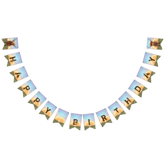 Heads en Tails Highland Koe Birthday Vlaggetjes (Alle)