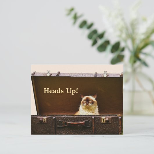 HEADS UP RELOCATION CARD BRIEFKAART (Staand voorkant)