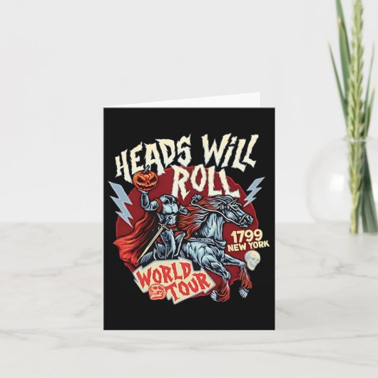 Heads Will Roll World Tour 1799 New York Halloween Kaart (Voorkant)