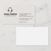 Headset van Customer Support | Ondernemend Visitekaartje (Voorkant / Achterkant)
