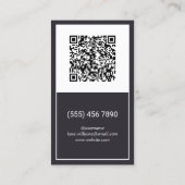 Headshot Aangepaste foto en QR-code Visitekaartje (Achterkant)