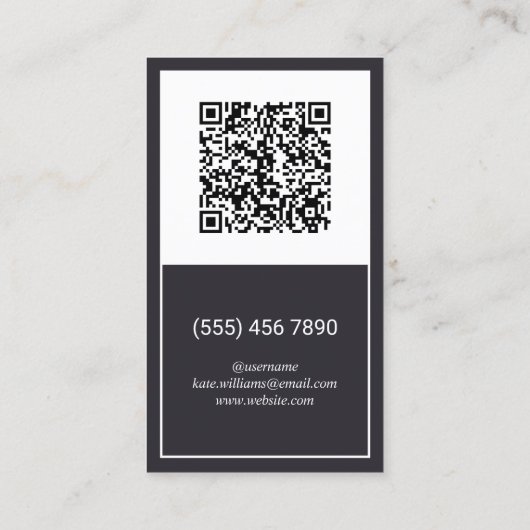 Headshot Aangepaste foto en QR-code Visitekaartje (Achterkant)