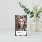 Headshot Aangepaste foto en QR-code Visitekaartje (Staand voorkant)