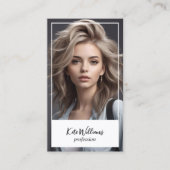 Headshot Aangepaste foto en QR-code Visitekaartje (Voorkant)