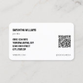 Headshot aangepaste QR of Logo Visitekaartje (Achterkant)