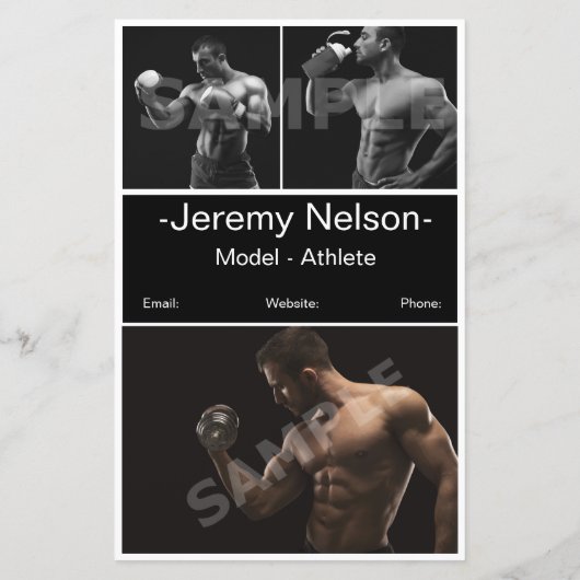 Headshot Actor Comp Card (Achterkant)