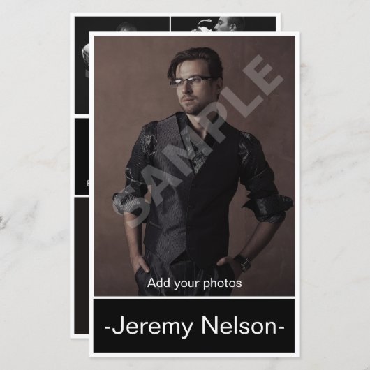 Headshot Actor Comp Card (Voorkant / Achterkant)