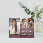 Headshot Actor & model 2-Sided Comp Briefkaart (Staand voorkant)