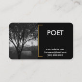 Headshot Actor Model of Poet Tree Visitekaartjes (Achterkant)