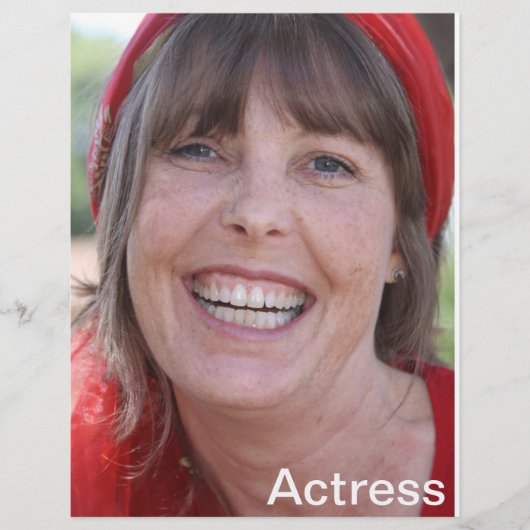 Headshot Comp Kaart - Actor Zed Kaart (Voorkant)