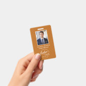 Headshot Custom Corporate Logo-Sinaasappel Badge (Handheld)
