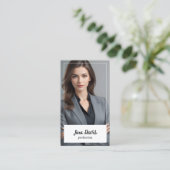 Headshot Custom QR Photo Visitekaartje (Staand voorkant)