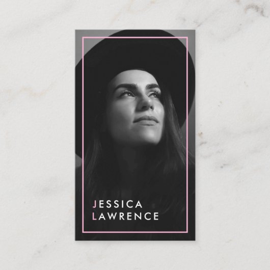 Headshot foto acteurs modelleren moderne fotografi visitekaartje (Voorkant)