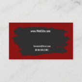 Headshot Paint Brusthema voor artiesten of acteurs Visitekaartje (Achterkant)