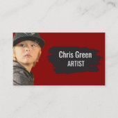 Headshot Paint Brusthema voor artiesten of acteurs Visitekaartje (Voorkant)