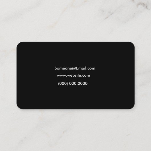 Headshot Visitekaartjes - Actor Headshot Kaart (Achterkant)