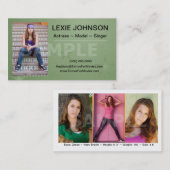 Headshot Visitekaartjes - Modellen & Actors 2 zond (Voorkant / Achterkant)