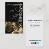 Headshot voor Songwriter van de Vocalist Zanger Visitekaartje (Voorkant / Achterkant)