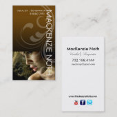 Headshot voor Vocalist Songwriter Singer Visitekaartje (Voorkant / Achterkant)