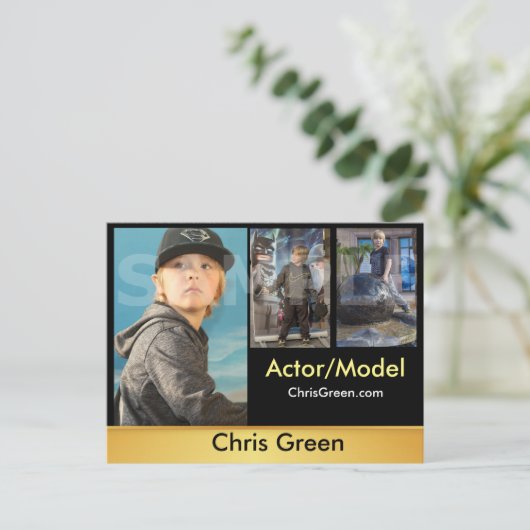 Headshot Zed/Comp Kaarten Modellen Acteurs (Staand voorkant)