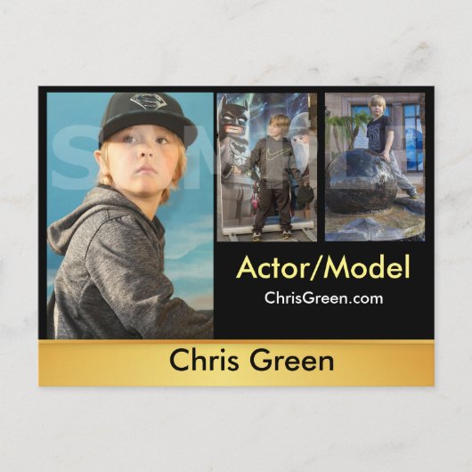 Headshot Zed/Comp Kaarten Modellen Acteurs (Voorkant)