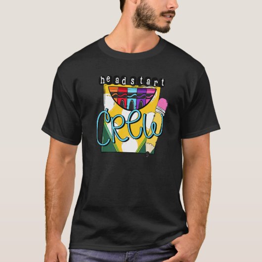 Headstart Crew Crayons Early Childhood Back To Sch T-shirt (Voorkant)