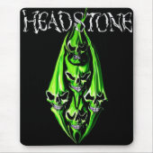 HEADSTONE 5 Green Skull Mousepad Muismat (Voorkant)