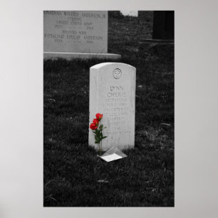 Headstone at Arlington Cemetary Washington D.C. Poster