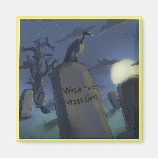 Headstone Invitational Funny Halloween Magnet (Voorkant)