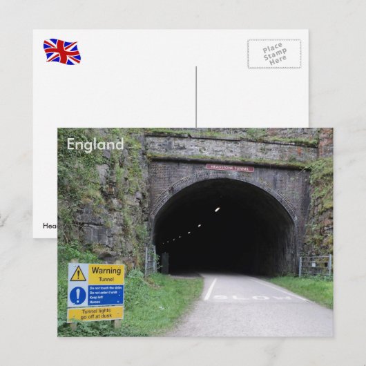 Headstone Tunnel, Derbyshire, Engeland. Briefkaart (Voorkant / Achterkant)