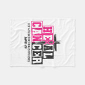 Heal Cancer Christian Believe God Breast Cancer Aw Fleece Deken (Voorkant (Horizontaal))