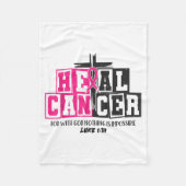 Heal Cancer Christian Believe God Breast Cancer Aw Fleece Deken (Voorkant)