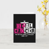 Heal Cancer Jesus Christelijk Roze Borstkanker AWA Kaart (Gele Bloem)