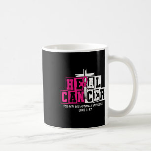 Heal Cancer Jesus Christelijk Roze Borstkanker AWA Koffiemok