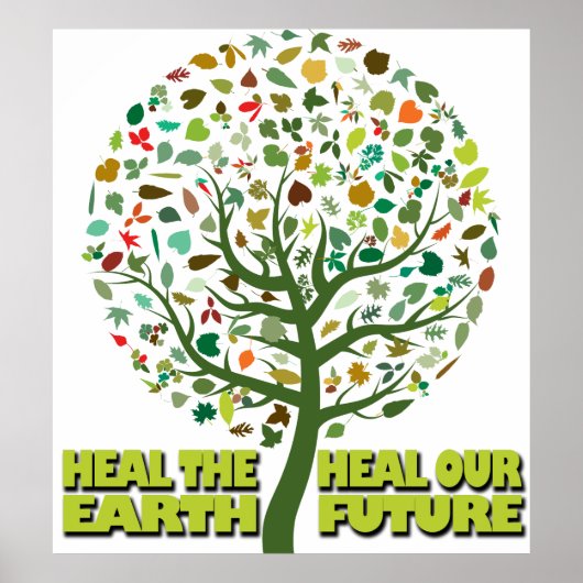 Heal de Aarde Heal Onze Toekomst Poster (Voorkant)