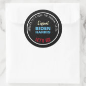 Heal De Gebroken Plaatsen Steun BIDEN HARRIS Ronde Sticker (Tas)