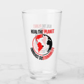 Heal de planeet, omhels duurzaamheid glas (Voorkant)