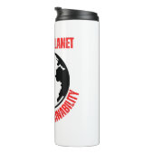 Heal de planeet, omhels duurzaamheid thermosbeker (Geroteerd rechts)
