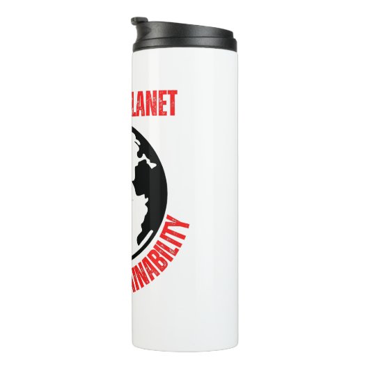 Heal de planeet, omhels duurzaamheid thermosbeker (Geroteerd rechts)