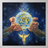 Heal de wereld beschermen Gaia Folie Afdrukken (Voorkant)