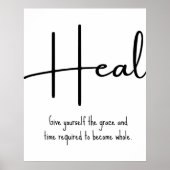 Heal Inspirational Quote Wall Print (Voorkant)
