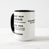 Heal Me, O LORD Jeremiah 17:14 Mok (Voorkant links)