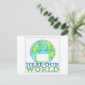 Heal Our World Inspirerend Briefkaart (Staand voorkant)