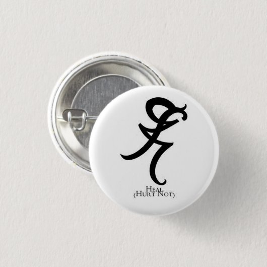Heal Rune Mortal Instruments Ronde Button 3,2 Cm (Voorkant /achterkant)
