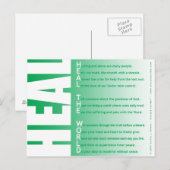 Heal the World (akrostisch) Briefkaart (Voorkant / Achterkant)