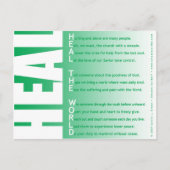 Heal the World (akrostisch) Briefkaart (Voorkant)