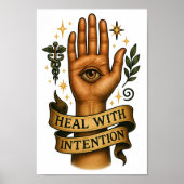 Heal with Intention – Spirituele energie healing P Poster (Voorkant)